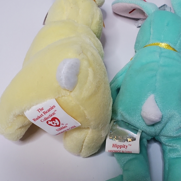 Lot ofTy Basket Beanies Collection Set of 4 - Eggs 3, Hippie, Nibbles, Hippity - Picture 4 of 7